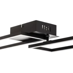 Arbejdsrum/Kontor|Loftlamper ^ Briloner Frame LED-loftslampe, fjernbetjening, sort