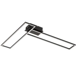 Arbejdsrum/Kontor|Loftlamper ^ Briloner Frame LED-loftslampe, fjernbetjening, sort
