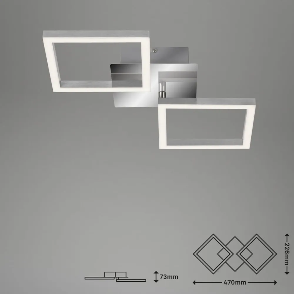 Loftlamper ^ Briloner Frame LED-loftslampe, 3.000 K, krom