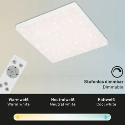 Briloner Loftlamper|Loftlamper > Frameless CCT LED-stjernehimmel, 45 x 45 cm