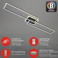 Briloner Arbejdsrum/Kontor|Loftlamper > Frame S LED-loftlampe CCT 110x24,8 cm sort