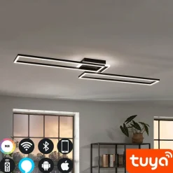 Briloner Arbejdsrum/Kontor|Loftlamper > Frame S LED-loftlampe CCT 110x24,8 cm sort