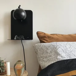 FRANDSEN Væglamper > Ball USB væglampe sort mat