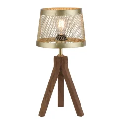 Bordlamper ^ JUST LIGHT. GmbH Frederik bordlampe i træ, trefod