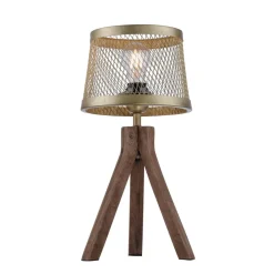 Bordlamper ^ JUST LIGHT. GmbH Frederik bordlampe i træ, trefod