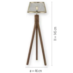 Gulvlamper|Gulvlamper ^ JUST LIGHT. GmbH Frederik gulvlampe i træ, trefod
