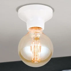 Gang|Loftlamper ^ ORION Frost loftlampe af keramik, hvid