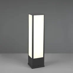 Sokkellamper ^ Trio Lighting Fuerte LED-sokkellampe, antracit, aluminium, IP54