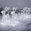 Julepynt|Julefigurer Udendørs ^ Konstsmide Christmas Funklende LED udendørs dekoration rensdyr med slæde