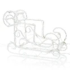 Julepynt|Julefigurer Udendørs ^ Konstsmide Christmas Funklende LED udendørs dekoration rensdyr med slæde