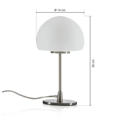 Bordlamper ^ Fabas Luce Gaia Big bordlampe med touchfunktion, hvid
