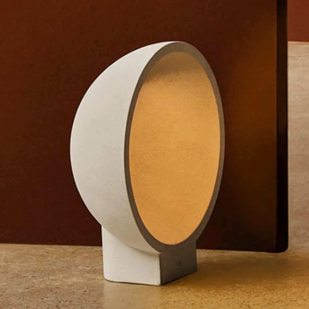 Sokkellamper ^ FARO BARCELONA Gaia LED-sokkellampe, grå, beton, højde 38,8 cm
