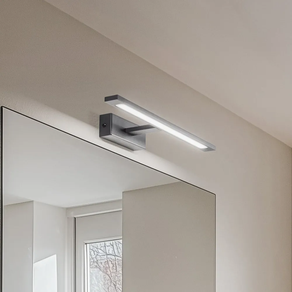 TK Lighting Væg- Og Spejllamper > Gallery LED-væglampe, sort, metalbredde 41,5 cm IP44