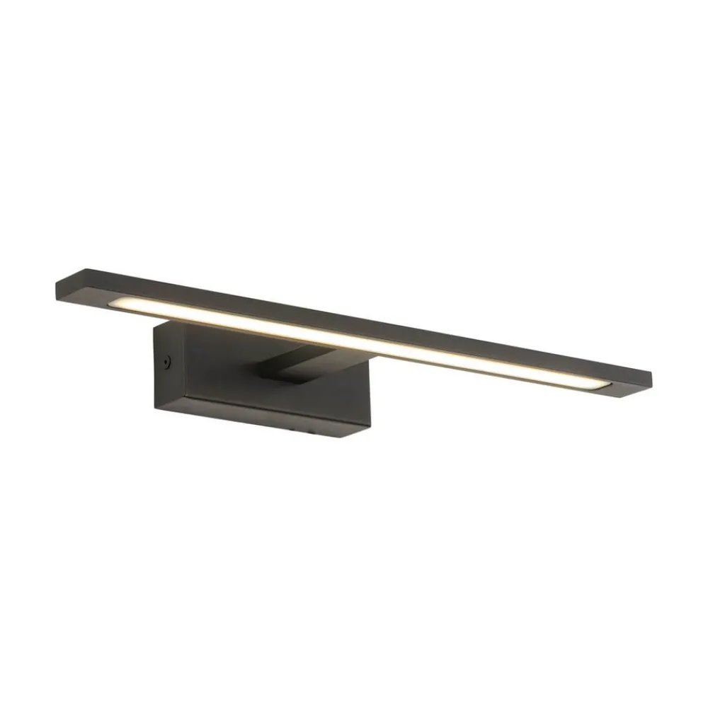TK Lighting Væg- Og Spejllamper > Gallery LED-væglampe, sort, metalbredde 41,5 cm IP44