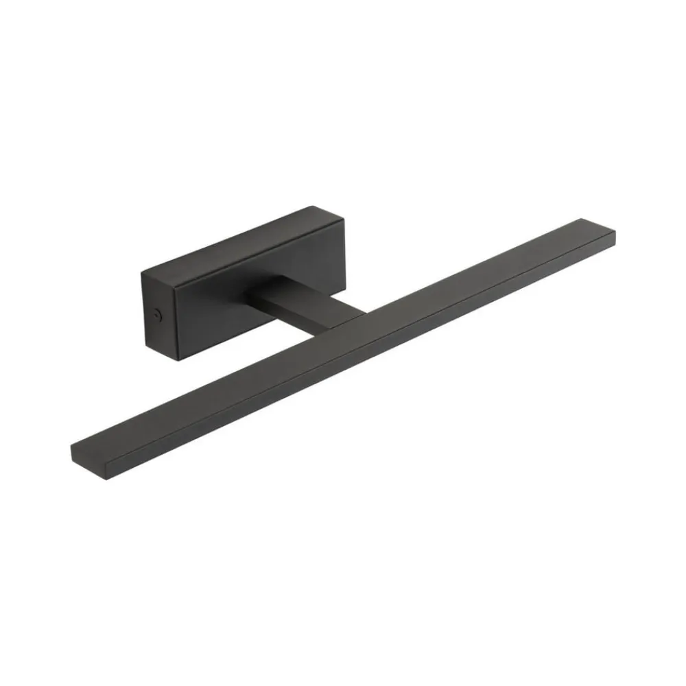 TK Lighting Væg- Og Spejllamper > Gallery LED-væglampe, sort, metalbredde 41,5 cm IP44