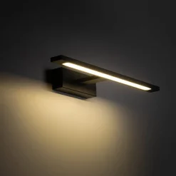 TK Lighting Væg- Og Spejllamper > Gallery LED-væglampe, sort, metalbredde 41,5 cm IP44