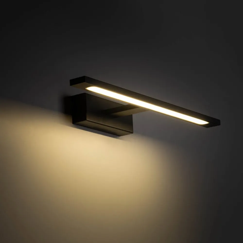TK Lighting Væg- Og Spejllamper > Gallery LED-væglampe, sort, metalbredde 41,5 cm IP44