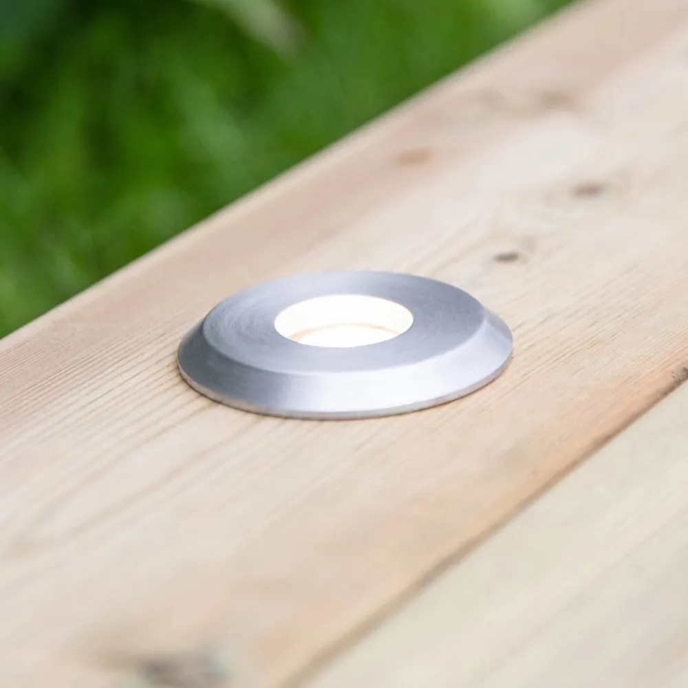Markslöjd Nedgravet Udebelysning > Garden 24 Decklight, sølv, toplys, 0,8W