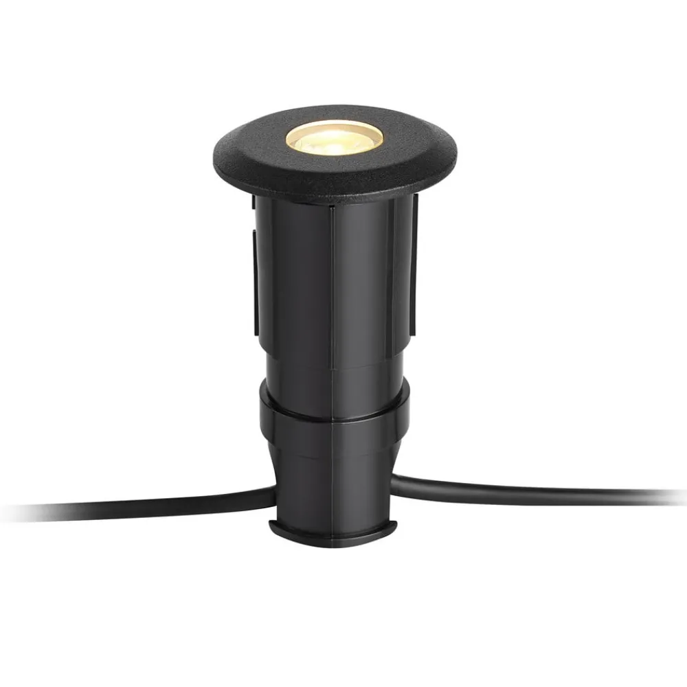 Nedgravet Udebelysning ^ Markslöjd Garden 24 Decklight, sort, toplys, 3W