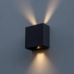 LUTEC Væglamper > Gemini Beams, IP54 up/down kantet 4.000 K antracit