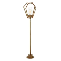 Gadebelysning ^ Moretti Luce Gemstone 3457 messing antik/klar 118 cm