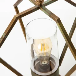 Moretti Luce Sokkellamper > Gemstone 3455 sokkellampe, antik messing/klar