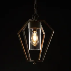 Udendørs Pendellamper ^ Moretti Luce Gemstone 3452 udendørs hængelampe messing/klar