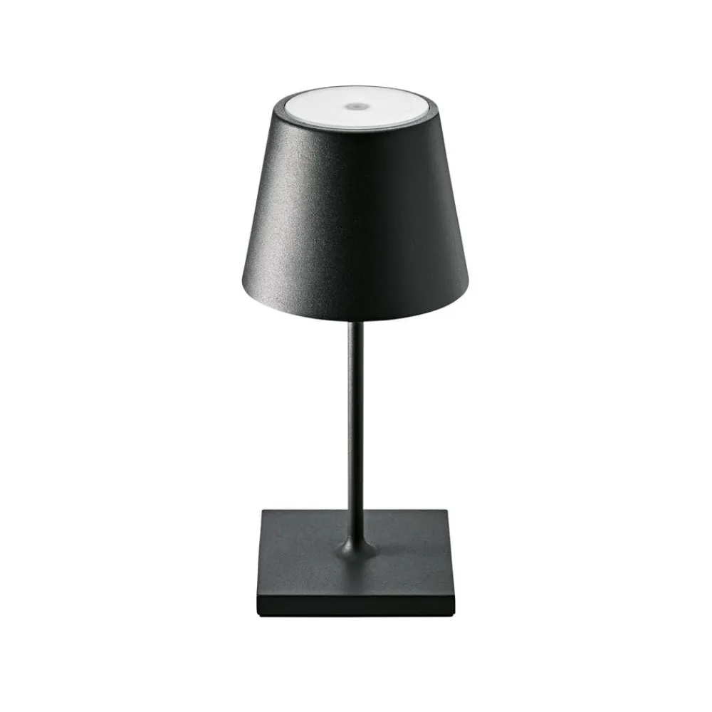 Dekorationsbelysning|Terrassebelysning ^ Sigor Genopladelig LED-bordlampe Nuindie mini, USB-C, sort, IP54, dæmpbar.