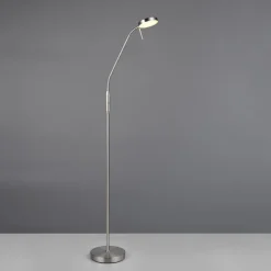 Reality Leuchten Gulvlamper|Gulvlamper > Genopladelig LED-gulvlampe Moreno, mat nikkel, CCT, dæmpbar