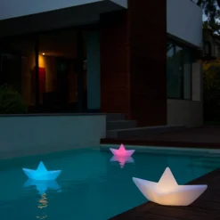 Goodnight Light Dekorationsbelysning|Terrassebelysning > Genopladeligt LED-lys BOAT-lampen, flydende, RGBW