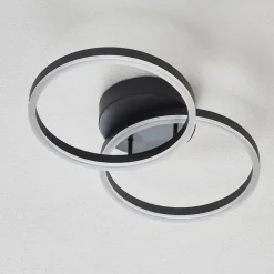 Loftlamper ^ Fabas Luce Giotto LED-loftlampe, 2 lyskilder, sort