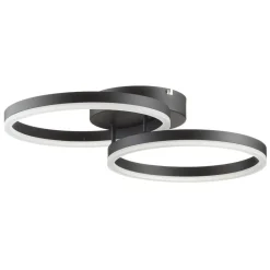 Loftlamper ^ Fabas Luce Giotto LED-loftlampe, 2 lyskilder, sort