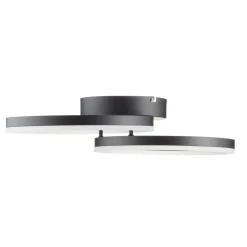 Loftlamper ^ Fabas Luce Giotto LED-loftlampe, 2 lyskilder, sort