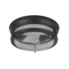 Searchlight Udendørs Loftlamper > Glasgow loftslampe med glasskærm, IP44 sort
