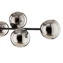 EMIBIG LIGHTING Pendellamper|Pendellamper > Glassy hængelampe, 8 lyskilder, sort, grafit, glas, E14