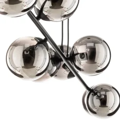 EMIBIG LIGHTING Pendellamper|Pendellamper > Glassy hængelampe, 8 lyskilder, sort, grafit, glas, E14