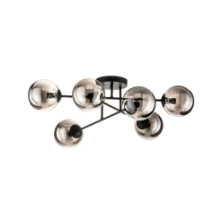 Gang|Loftlamper ^ EMIBIG LIGHTING Glassy loftlampe, sort, grafit, glas, 6 lyskilder, E14