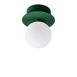 Globen Lighting Væg- Og Spejllamper > væglampe ART DECO, grøn/hvid, Ø 16 cm, IP44