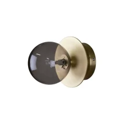 Væg- Og Spejllamper ^ Globen Lighting væglampe ART DECO, messing/grå Ø 16 cm IP44