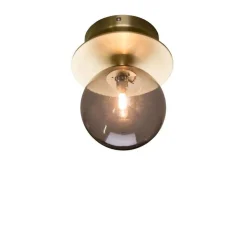 Væg- Og Spejllamper ^ Globen Lighting væglampe ART DECO, messing/grå Ø 16 cm IP44