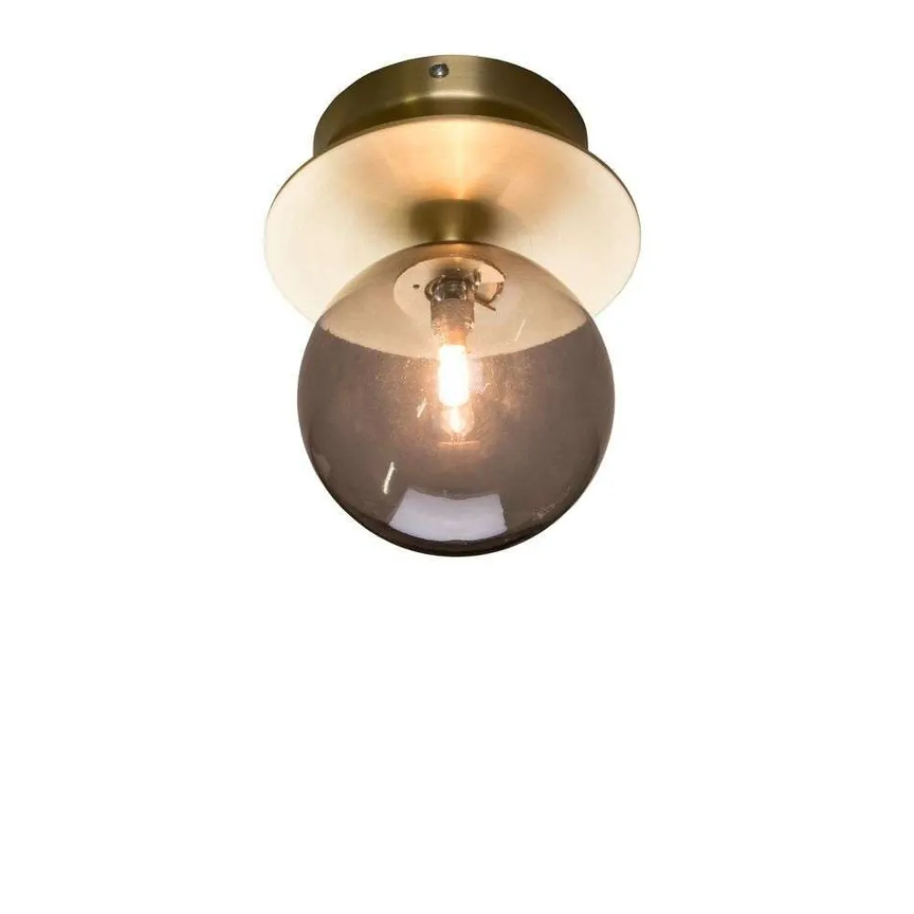 Væg- Og Spejllamper ^ Globen Lighting væglampe ART DECO, messing/grå Ø 16 cm IP44