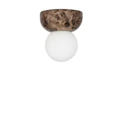 Globen Lighting Væg- Og Spejllamper > væglampe Torrano, brun, Ø 13 cm IP44