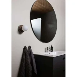 Globen Lighting Væg- Og Spejllamper > væglampe Torrano, brun, Ø 13 cm IP44