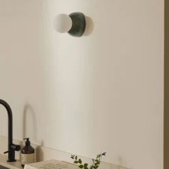 Globen Lighting Væg- Og Spejllamper > væglampe Torrano 13, grøn, glas, IP44