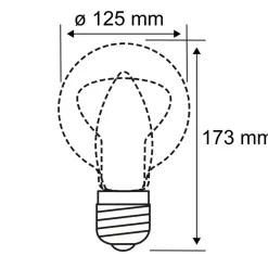Paulmann Dæmpbar Led-Pære|Led Pærer > Globepære E27 6W G125 Fil 2,700K opal dæmpbar