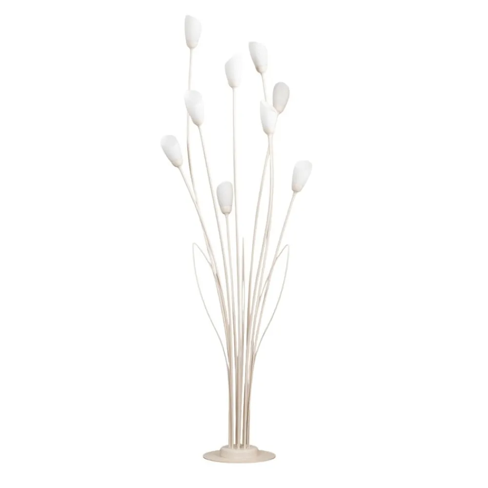 Jupiter Gulvlamper > Gloriosa gulvlampe, creme, glas, 9 lyskilder