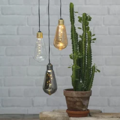 STAR TRADING Dekorationsbelysning > Glow vintage LED-dekolampe med timer, røgfarvet