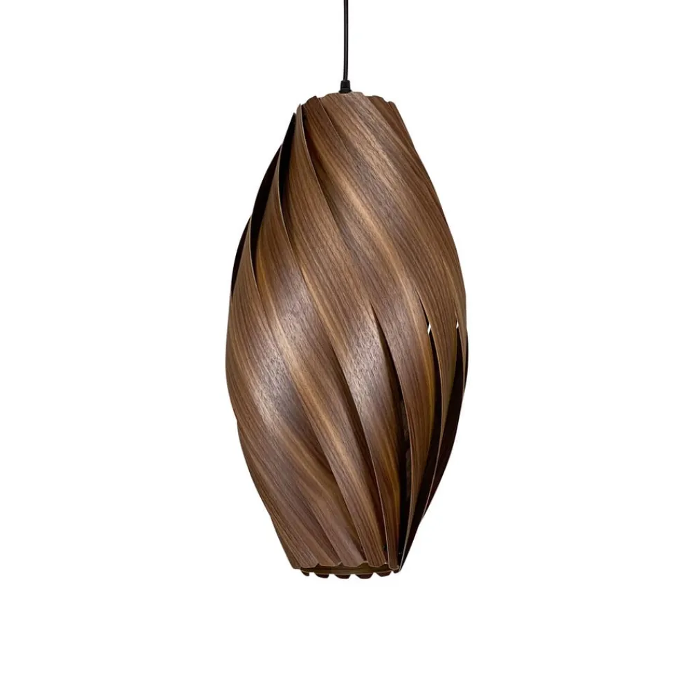 Bæredygtige Lamper|Pendellamper ^ Gofurnit Ardere pendellampe, nøddetræ, højde 50 cm