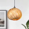 Bæredygtige Lamper ^ Gofurnit Mela pendellampe, kirsebærtræ, Ø 35 cm