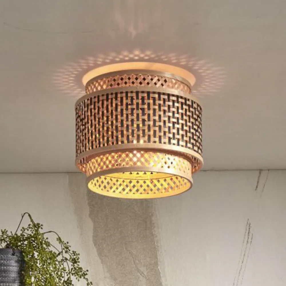 Good & Mojo Loftlamper > Bhutan loftslampe, bambus, Ø 25 cm